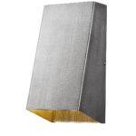 Brushed Silver Modern Geometric Wall Sconce for Indoor/Outdoor Use 5 Brushed Silver Modern Geometric Wall Sconce for Indoor/Outdoor Use