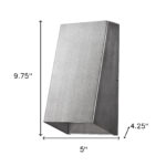Brushed Silver Modern Geometric Wall Sconce for Indoor/Outdoor Use 8 Brushed Silver Modern Geometric Wall Sconce for Indoor/Outdoor Use