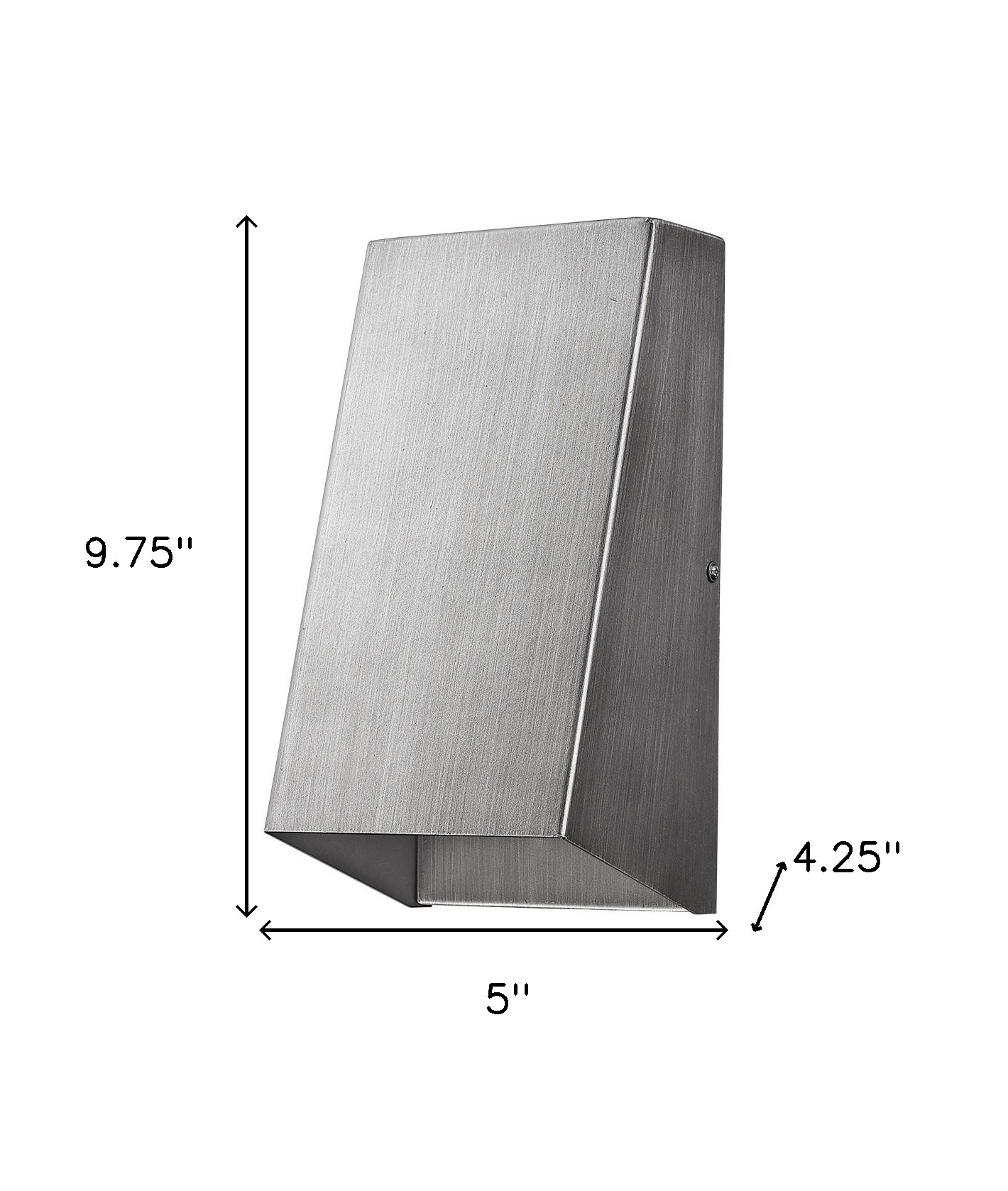 Brushed Silver Modern Geometric Wall Sconce for Indoor/Outdoor Use 4 Brushed Silver Modern Geometric Wall Sconce for Indoor/Outdoor Use - Image 4