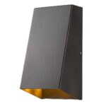 Antique Bronze Geometric Wall Sconce, Minimalist Indoor/Outdoor Design