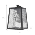 Hirche Modern Matte Black Outdoor Wall Light with Water Glass