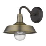 Brushed Gold Shallow Plate Traditional Wall Light 10 Brushed Gold Shallow Plate Traditional Wall Light