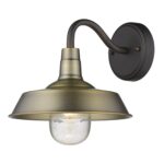 Brushed Gold Shallow Plate Traditional Wall Light 11 Brushed Gold Shallow Plate Traditional Wall Light