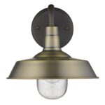 Brushed Gold Shallow Plate Traditional Wall Light 12 Brushed Gold Shallow Plate Traditional Wall Light