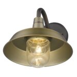 Brushed Gold Shallow Plate Traditional Wall Light 16 Brushed Gold Shallow Plate Traditional Wall Light