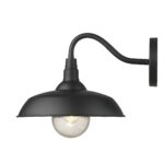 Burry Matte Black Farmhouse Wall Light with Seedy Glass Globe 10 Burry Matte Black Farmhouse Wall Light with Seedy Glass Globe