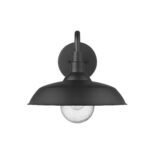 Burry Matte Black Farmhouse Wall Light with Seedy Glass Globe 11 Burry Matte Black Farmhouse Wall Light with Seedy Glass Globe