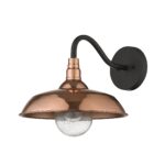 Burry Farmhouse Copper Wall Light with Seedy Glass Globe 9 Burry Farmhouse Copper Wall Light with Seedy Glass Globe