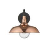 Burry Farmhouse Copper Wall Light with Seedy Glass Globe 15 Burry Farmhouse Copper Wall Light with Seedy Glass Globe
