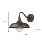 Burry Farmhouse Oil-Rubbed Bronze Outdoor Wall Light