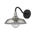 Burry Satin Nickel Outdoor Wall Light with Seedy Glass Shade 9 Burry Satin Nickel Outdoor Wall Light with Seedy Glass Shade