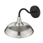 Burry Satin Nickel Outdoor Wall Light with Seedy Glass Shade 13 Burry Satin Nickel Outdoor Wall Light with Seedy Glass Shade