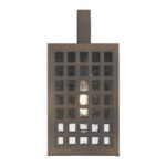 Oil-Rubbed Bronze Wall Light with Grid Frame and Seedy Glass 13 Oil-Rubbed Bronze Wall Light with Grid Frame and Seedy Glass