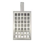 Letzel Satin Nickel Wall Light with Seedy Glass and Grid Frame