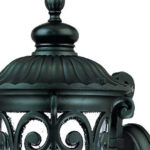 Matte Black Italianate Wall Light with Clear Seeded Glass 8 Matte Black Italianate Wall Light with Clear Seeded Glass