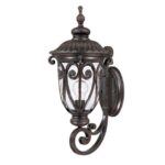 Marbelized Mahogany Wall Light with Italianate Swirls and Seeded Glass 6 Marbelized Mahogany Wall Light with Italianate Swirls and Seeded Glass