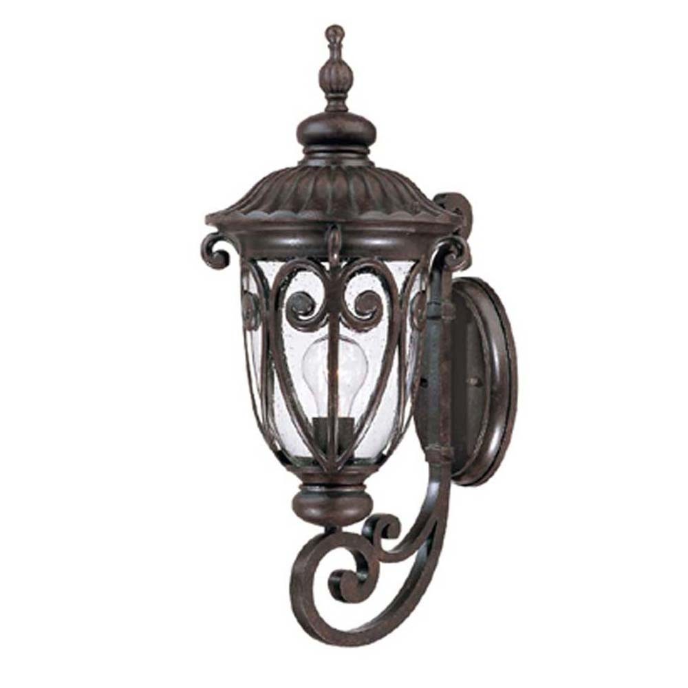 Marbelized Mahogany Wall Light with Italianate Swirls and Seeded Glass 1 Marbelized Mahogany Wall Light with Italianate Swirls and Seeded Glass