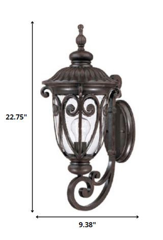 Marbelized Mahogany Wall Light with Italianate Swirls and Seeded Glass 5 Marbelized Mahogany Wall Light with Italianate Swirls and Seeded Glass - Image 5