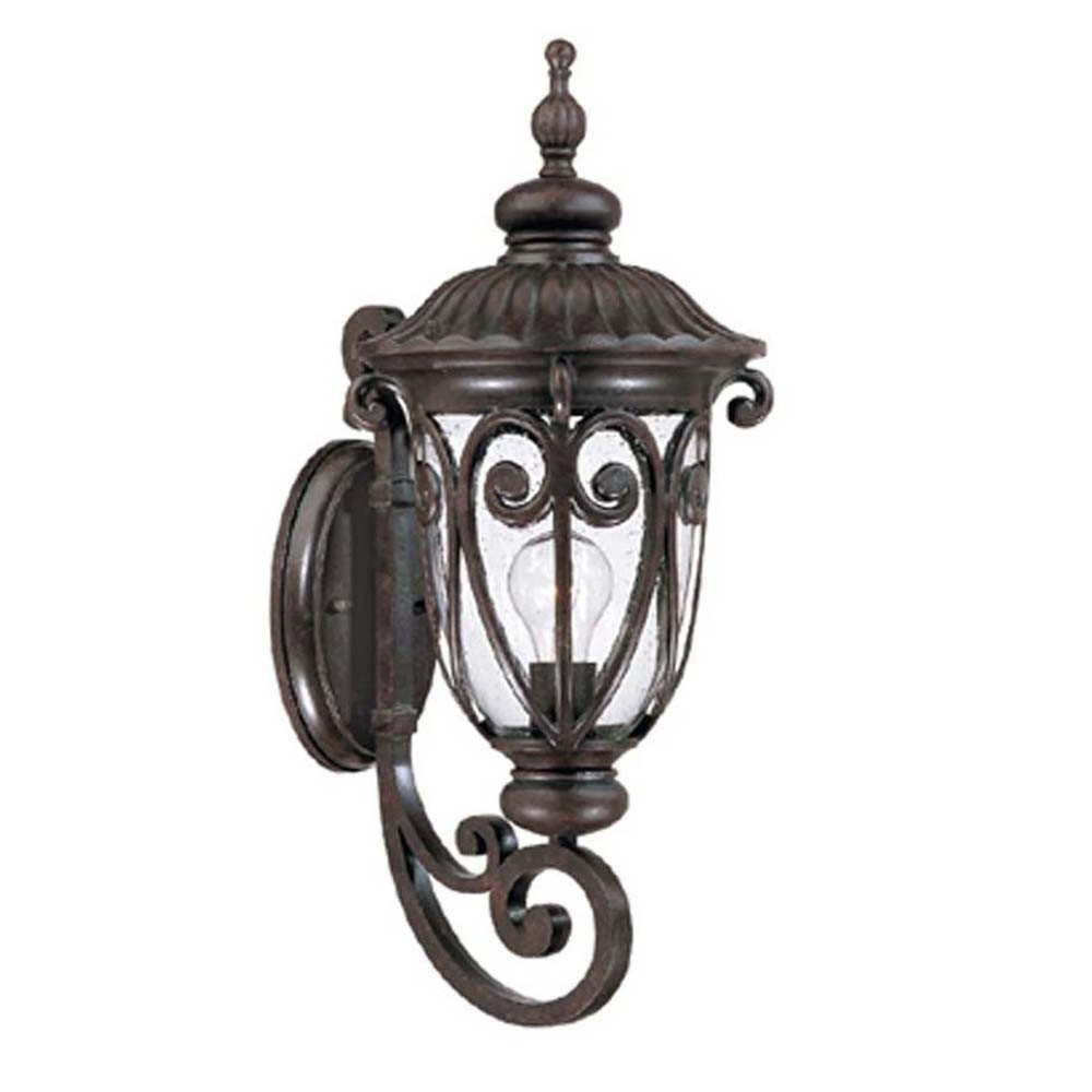Marbelized Mahogany Wall Light with Italianate Swirls and Seeded Glass 2 Marbelized Mahogany Wall Light with Italianate Swirls and Seeded Glass - Image 2
