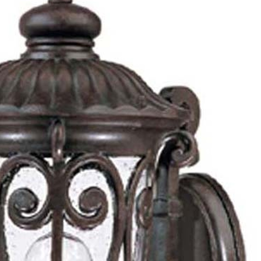 Marbelized Mahogany Wall Light with Italianate Swirls and Seeded Glass 4 Marbelized Mahogany Wall Light with Italianate Swirls and Seeded Glass - Image 4