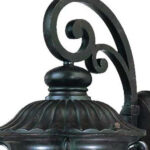 Naples Italianate Wall Light with Seeded Glass and Aluminum Frame