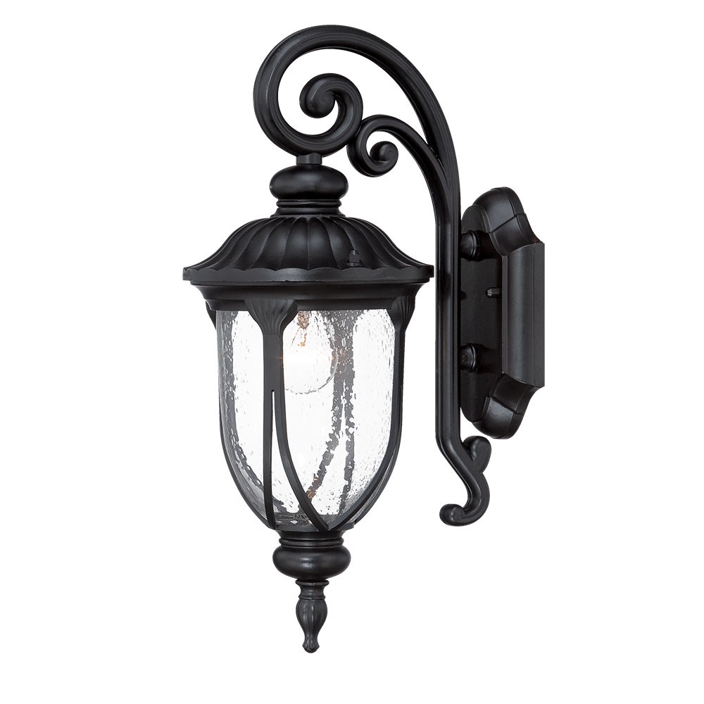 Matte Black Traditional Glass Lantern Wall Sconce 1 Matte Black Traditional Glass Lantern Wall Sconce