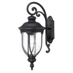 XL Matte Black Traditional Cast Aluminum Glass Lantern Sconce 6 XL Matte Black Traditional Cast Aluminum Glass Lantern Sconce