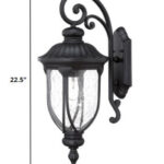 XL Matte Black Traditional Cast Aluminum Glass Lantern Sconce 10 XL Matte Black Traditional Cast Aluminum Glass Lantern Sconce