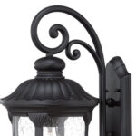 XL Matte Black Traditional Cast Aluminum Glass Lantern Sconce 9 XL Matte Black Traditional Cast Aluminum Glass Lantern Sconce