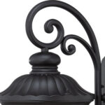 XL Matte Black Traditional Cast Aluminum Glass Lantern Sconce 8 XL Matte Black Traditional Cast Aluminum Glass Lantern Sconce