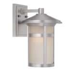Brushed Silver Shoji-Inspired Round Wall Light with Frosted Glass 6 Brushed Silver Shoji-Inspired Round Wall Light with Frosted Glass