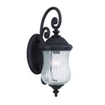 Matte Black Urn Shaped Outdoor Wall Light with Bubble Glass 6 Matte Black Urn Shaped Outdoor Wall Light with Bubble Glass