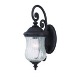Matte Black Urn Shaped Outdoor Wall Light with Bubble Glass 7 Matte Black Urn Shaped Outdoor Wall Light with Bubble Glass