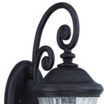 Matte Black Urn Shaped Outdoor Wall Light with Bubble Glass 8 Matte Black Urn Shaped Outdoor Wall Light with Bubble Glass
