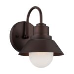 Bronze Modern Outdoor Wall Light with Frosted Glass Shade 6 Bronze Modern Outdoor Wall Light with Frosted Glass Shade