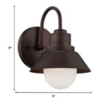 Bronze Modern Outdoor Wall Light with Frosted Glass Shade 10 Bronze Modern Outdoor Wall Light with Frosted Glass Shade