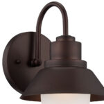 Bronze Modern Outdoor Wall Light with Frosted Glass Shade 8 Bronze Modern Outdoor Wall Light with Frosted Glass Shade