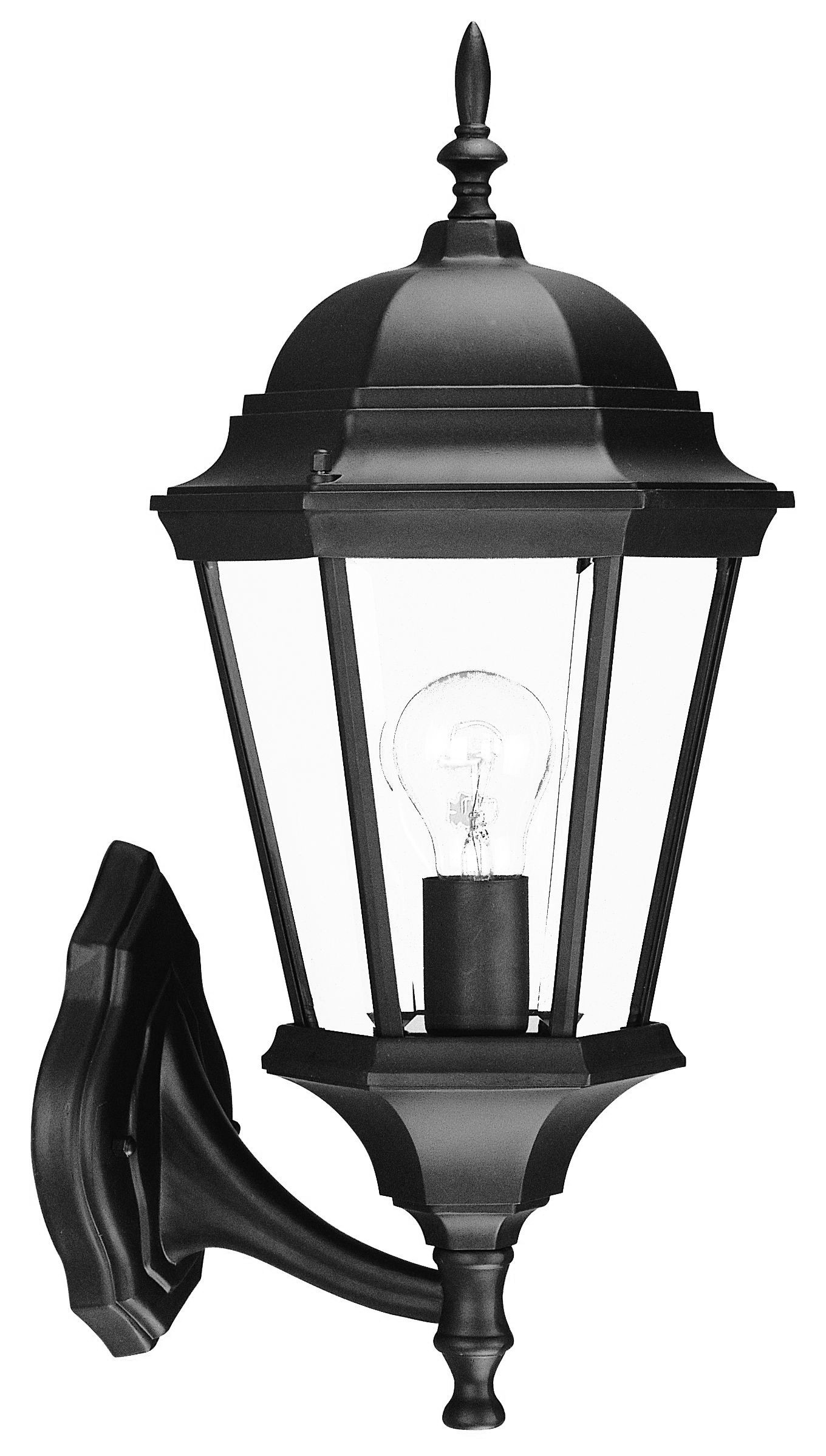Matte Black Swing Arm Lantern with Clear Glass Panels 7 Matte Black Swing Arm Lantern with Clear Glass Panels