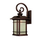 Somerset Craftsman Bronze Wall Light with Frosted Linen Glass 6 Somerset Craftsman Bronze Wall Light with Frosted Linen Glass