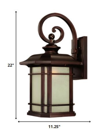 Somerset Craftsman Bronze Wall Light with Frosted Linen Glass 5 Somerset Craftsman Bronze Wall Light with Frosted Linen Glass - Image 5