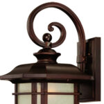 Somerset Craftsman Bronze Wall Light with Frosted Linen Glass 8 Somerset Craftsman Bronze Wall Light with Frosted Linen Glass