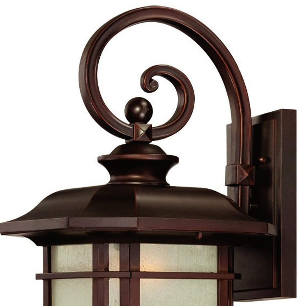 Somerset Craftsman Bronze Wall Light with Frosted Linen Glass 3 Somerset Craftsman Bronze Wall Light with Frosted Linen Glass - Image 3