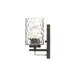 Bronze Metal and Pebbled Glass Modern Wall Sconce 11 Bronze Metal and Pebbled Glass Modern Wall Sconce