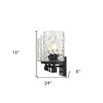 Livvy Modern Matte Black 3-Light Vanity with Optic Glass