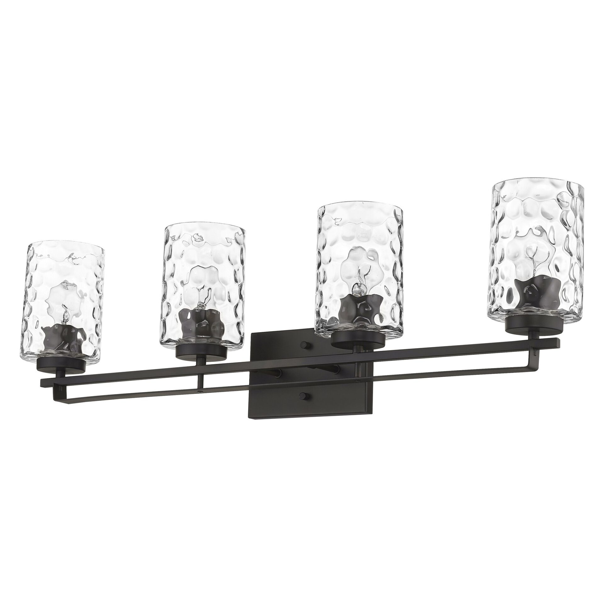 Livvy Modern Oil-Rubbed Bronze Vanity with Optic Glass 2 Livvy Modern Oil-Rubbed Bronze Vanity with Optic Glass - Image 2