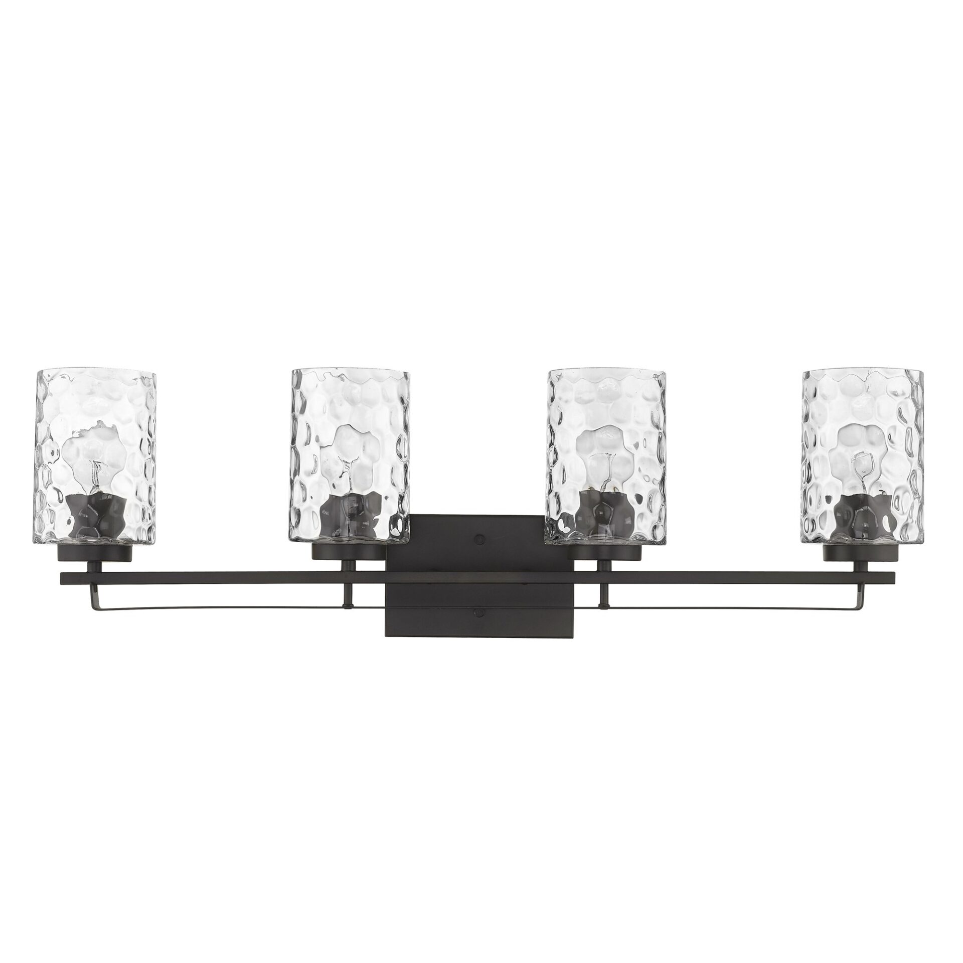 Livvy Modern Oil-Rubbed Bronze Vanity with Optic Glass 4 Livvy Modern Oil-Rubbed Bronze Vanity with Optic Glass - Image 4
