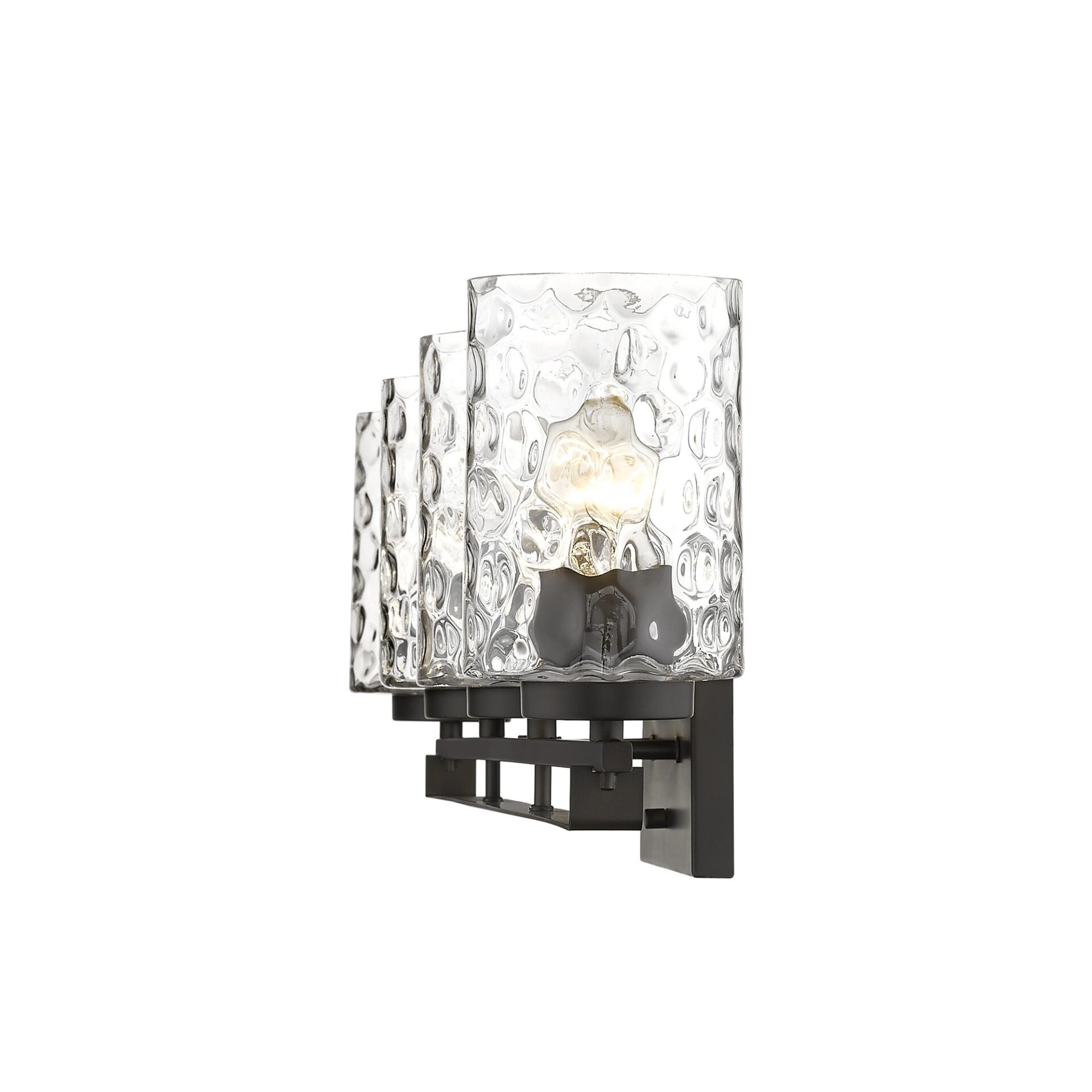 Livvy Modern Oil-Rubbed Bronze Vanity with Optic Glass 1 Livvy Modern Oil-Rubbed Bronze Vanity with Optic Glass