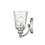 Silver Metal and Pebbled Glass Wall Sconce, Chrome Finish 11 Silver Metal and Pebbled Glass Wall Sconce, Chrome Finish