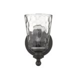 Bronze Metal Wall Sconce with Pebbled Glass Shade 9 Bronze Metal Wall Sconce with Pebbled Glass Shade