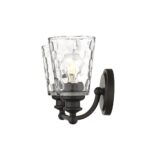Bronze Metal Pebbled Glass Two-Light Wall Sconce 10 Bronze Metal Pebbled Glass Two-Light Wall Sconce